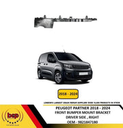 PEUGEOT PARTNER 2018 β 2024 FRONT BUMPER TO WING MOUNT BRACKET DRIVERS RIGHT